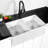 33"x18" Apron Front Creamic Dual Bowl Kitchen Sink Farmhouse Double Bowl Kitchen Sink with Accessories
