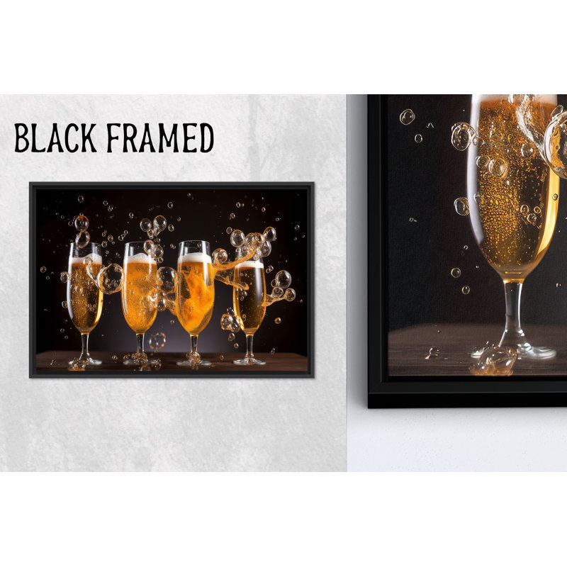 Élégante œuvre d'art moderne sur toile imprimée pour décor contemporain, 1P BlackFramedCanves, 27,6 po H x 39,4 po l