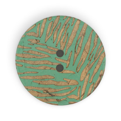 Bouton rond durable noix de coco Dritz, 30 mm, vert foncé, 3 boutons