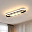 Oval 40cm 2-Light LED Ceiling Light