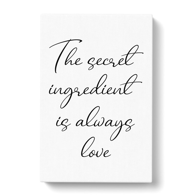 The Secret Ingredient - Wrapped Canvas, 50cm H x 35cm W x 3cm D