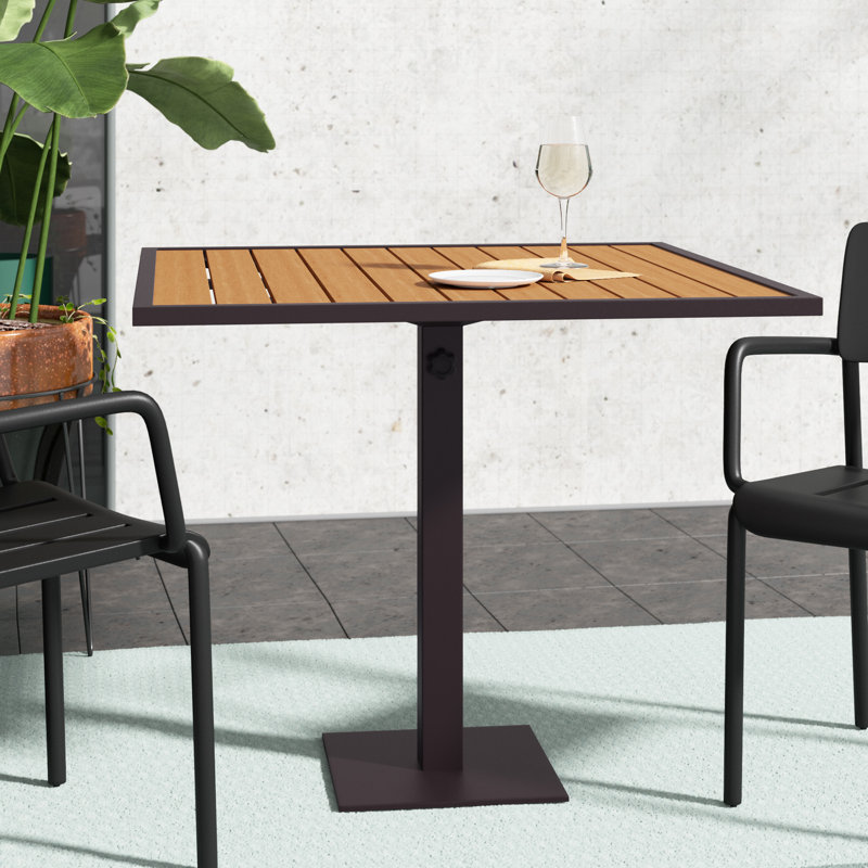 Table carrée Longport, H 31 po x l 24 po x P 24 po, Noir