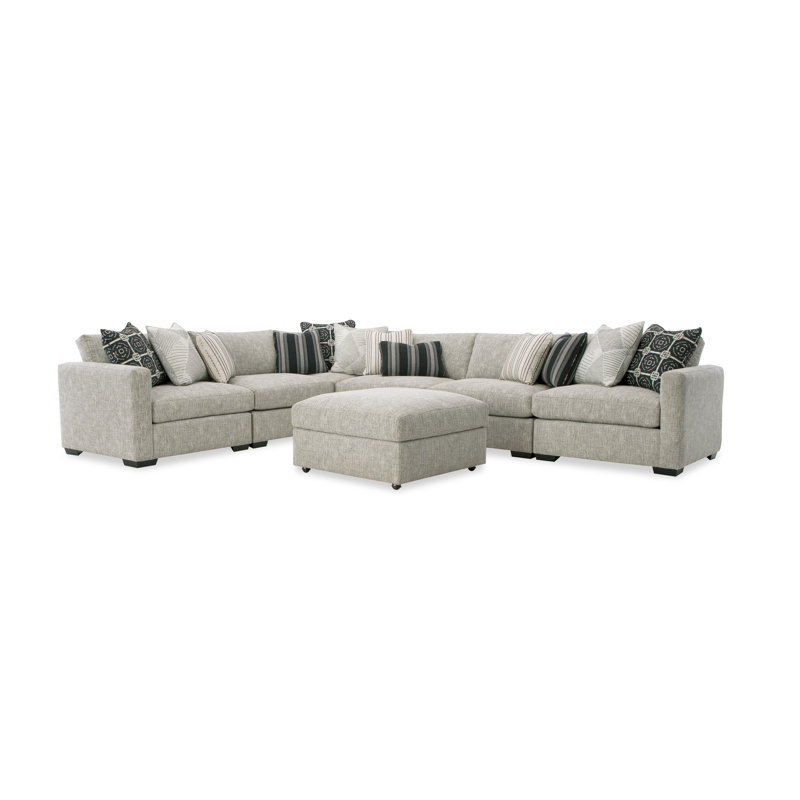 Chrisette Upholstered L-Shaped Sectional Symmetrical, Drusky Beige Performance