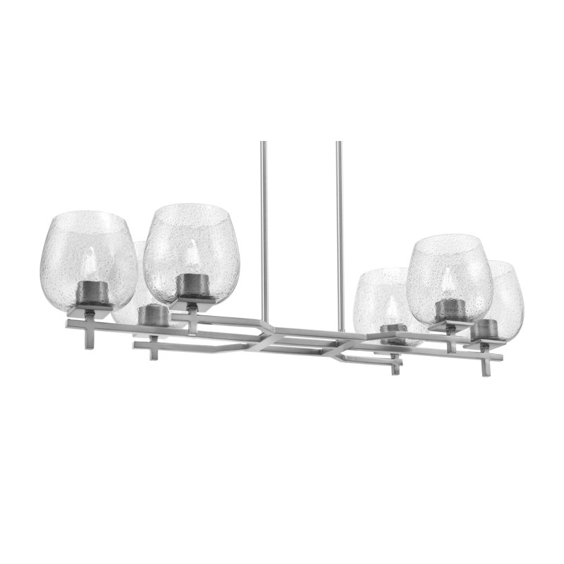 Luminaire pour îlot de cuisine 6 lumières Headland, Nickel