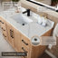 Meuble-lavabo simple 48 po avec miroir Calacatta