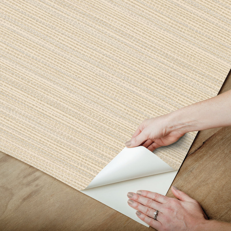 Papier peint adhésif à motif de tiques, Beige