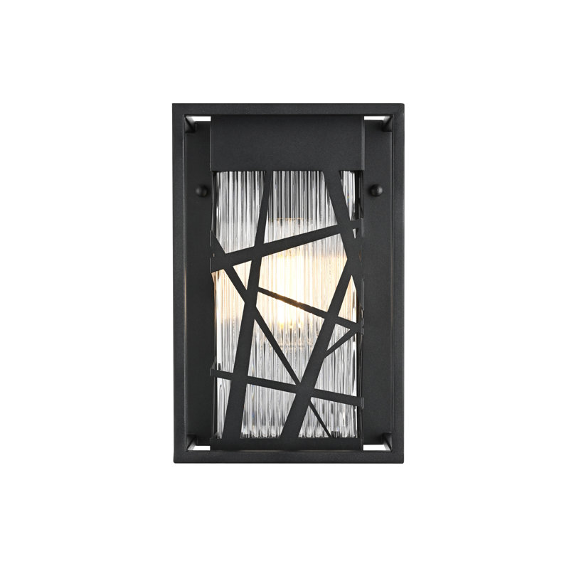 Applique murale d'extérieur noire 7 po Razo