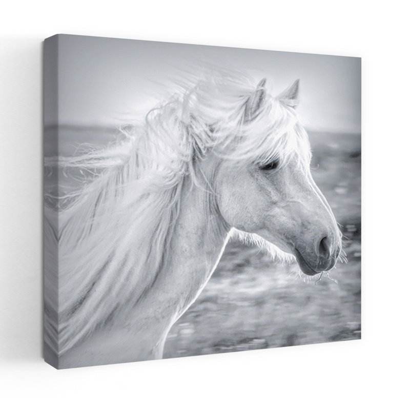Art mural majestueux, cheval serein contemporain contemporain, majestueux