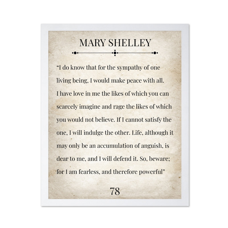 Mary Shelley Fearless, Affiche, H 12 po x l 16 po, Encadrement blanc