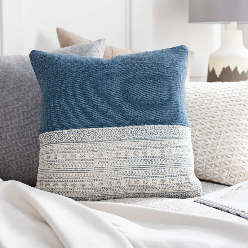 Lola Accent Throw Pillow Cover, 20" x 20", Down 1