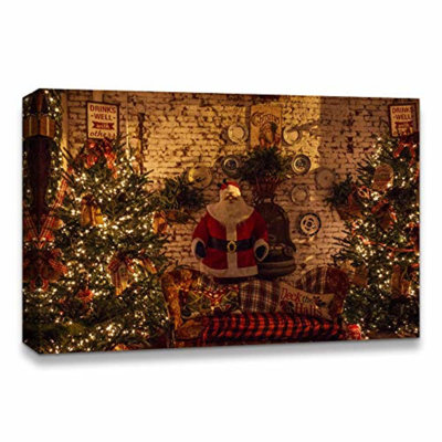 Christmas Holiday Celebration Santa Claus X09 - Photographie sur toile tendue