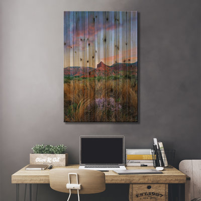 «Annie Caprock Canyons State Park, Texas» par Tim Fitzharris - peinture sur bois sans cadre