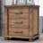 Rustic 3 Drawer Framhouse Nightstand