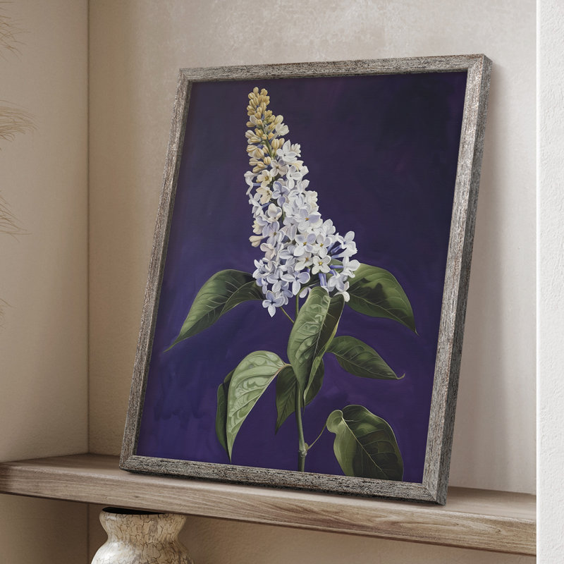 Reproduction encadrée FLORAL Series CCXXVI - bois massif, H 11 po x l 9 po