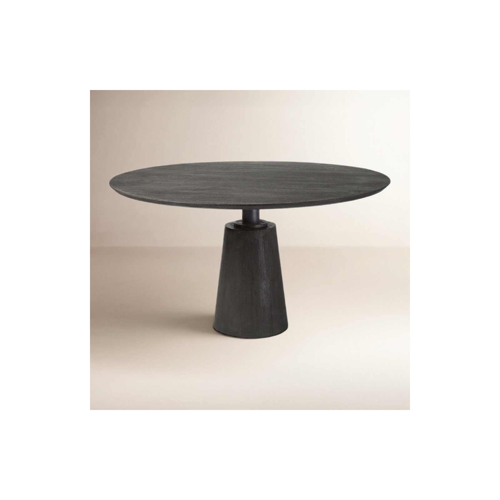 Thelma 54'' Round Dining Table, Dark Brown/Black