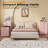 Pink Makeup Vanity Table, MDF Dressing Table with Storage Cabinets & Drawers, Compact for Bedroom-1619259985