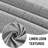 Linen Look 100% Blackout Curtains for Bedroom Full Light Blocking Rod Pocket 42 Inches Wide Linen Textured Thick Window Curtain Drapes with Backing-1600622883-1600622891