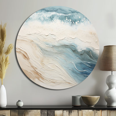 Pryce - Beach Round Metal Art
