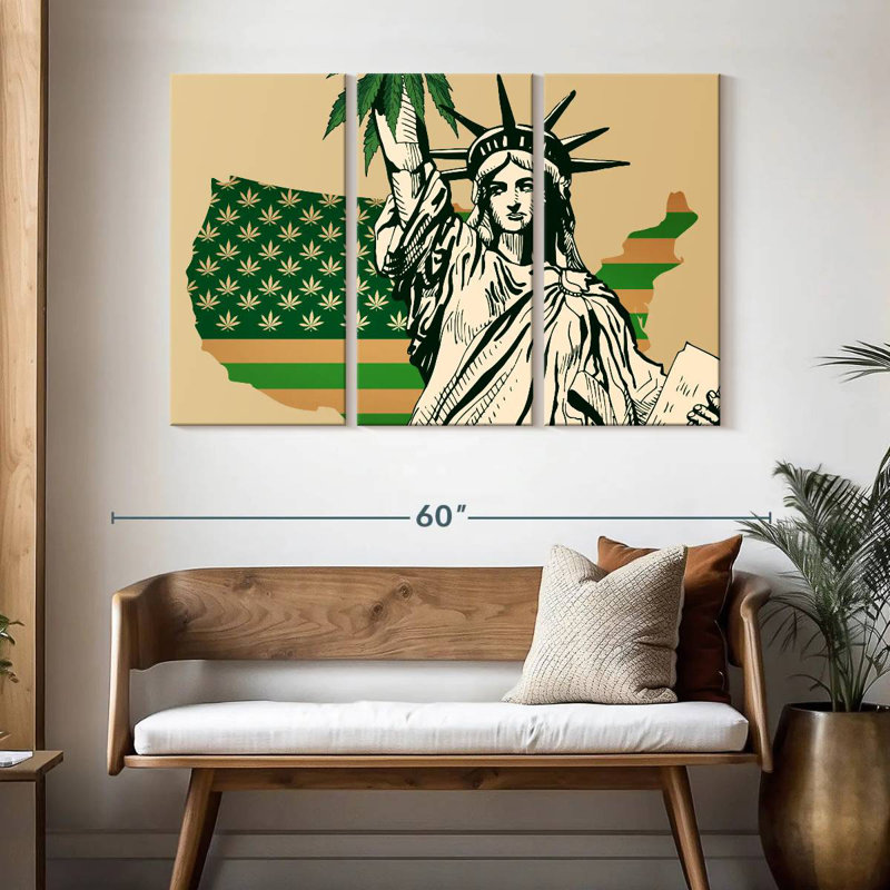 Marijuana US Flag, 32" H x 50" W