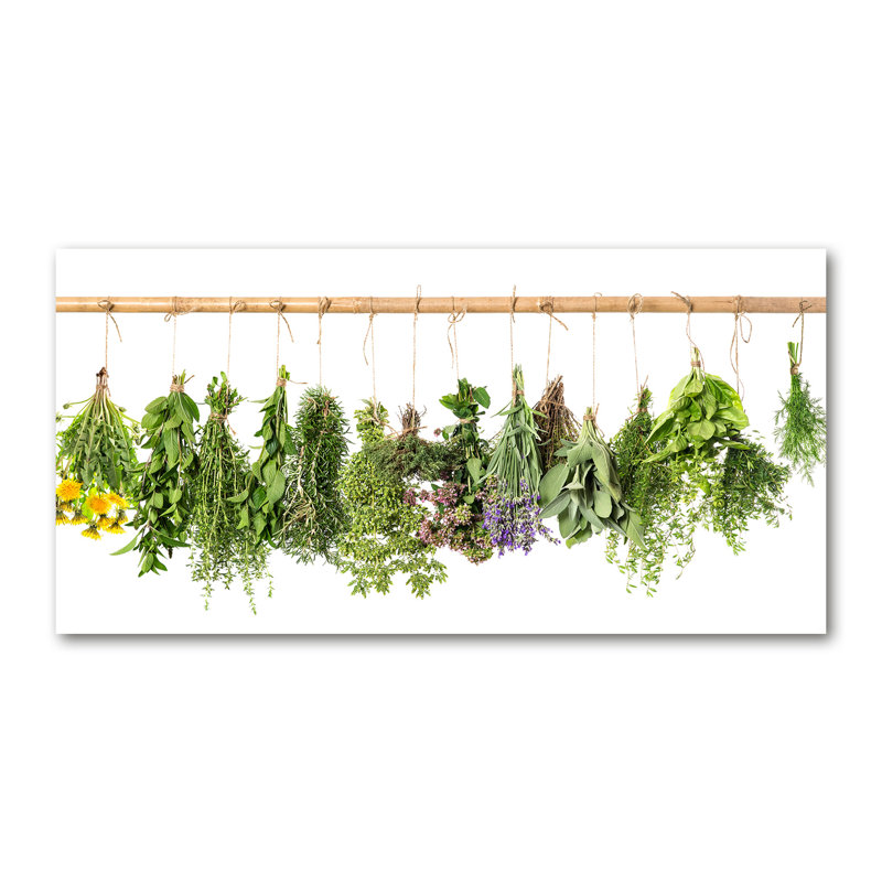 Herbs On A String - Wrapped Canvas Print