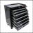 7 DRAWERS MULTIFUNCTIONAL TOOL CART WITH WHEELS-BLACK-1986955158