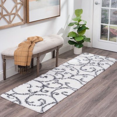 Tapis blanc à poils longs Charton