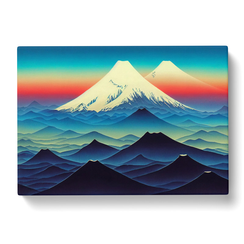 A Japanese Mountain Sunset Vol.4 - Wrapped Canvas, 40cm H x 60cm W x 3cm D