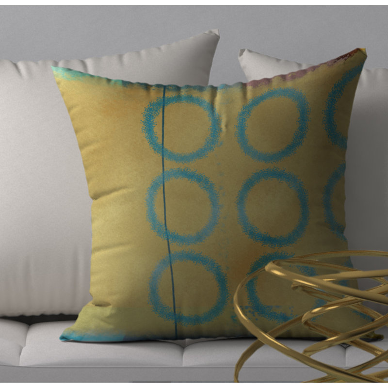 Abstract Throw Pillow, 24" H x 24" W