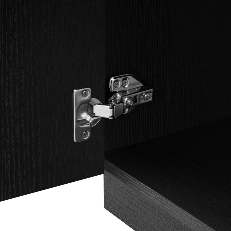 Îlot de cuisine extensible avec table à manger pour 4 à 6 personnes, comptoir en faux marbre noir, 2 tiroirs, prise électrique, base réglable 4-6, armoire imitation bois, étagères latérales, 1 port, prises secteur réglables