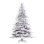 Utica Flocked Green/White Fir Artificial Christmas Tree with Stand