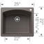 Diamond SILGRANIT 25" L X 22" W Drop-in/Undermount Kitchen Sink-2111651126-2067872086