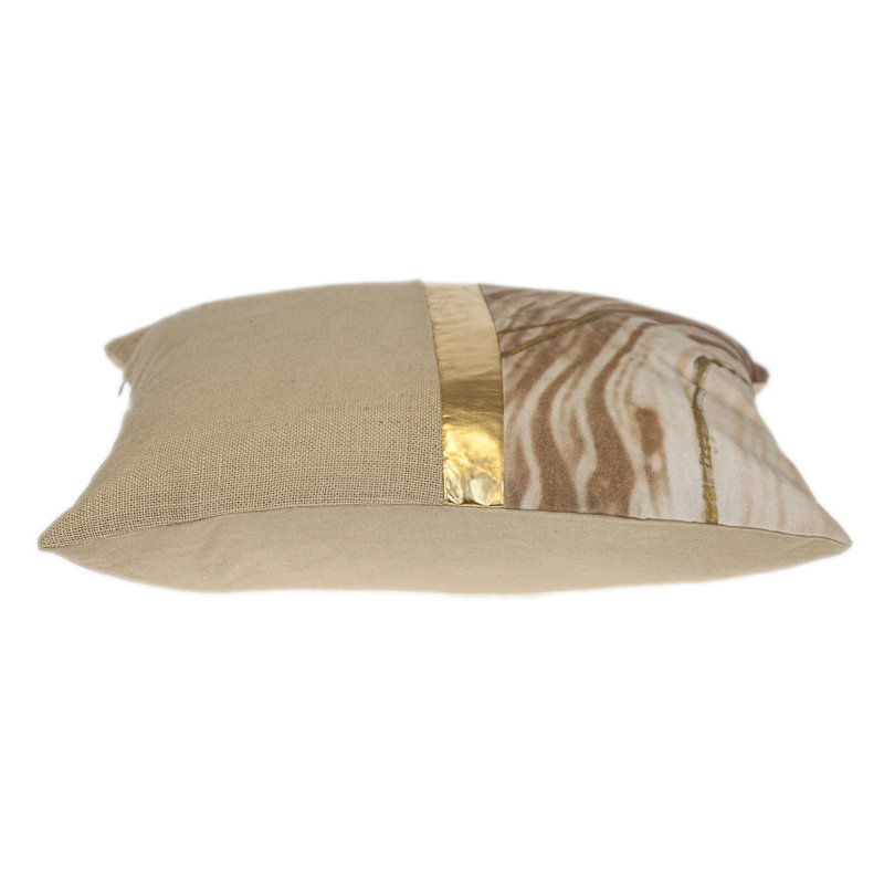 Parkland Collection Transitional Stripes Beige 20" x 20" Pillow