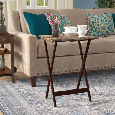 Riceboro Folding Tray Table Set