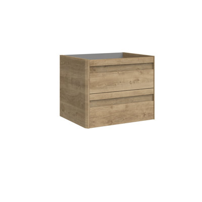 Armoire-lavabo simple à 2 tiroirs DAX Venice, 24 po, chêne