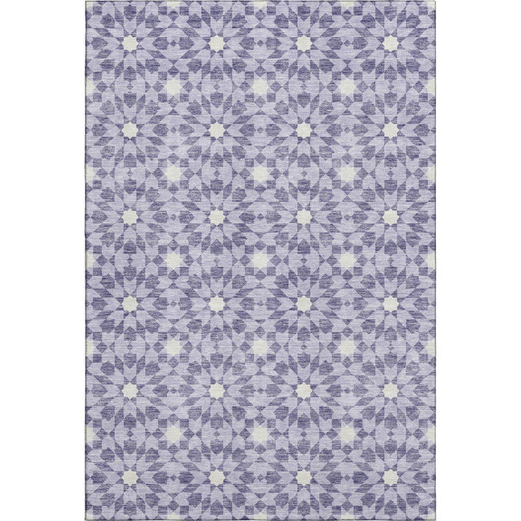 Premium Machine Washable Tweedy Lilac Rug