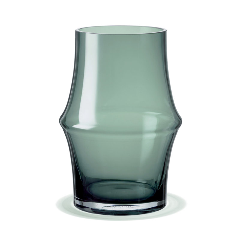Arc Handmade Glass Table Vase, Dark Green