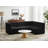 Enso Velvet L-Shaped Sectional Reversible-1552648013