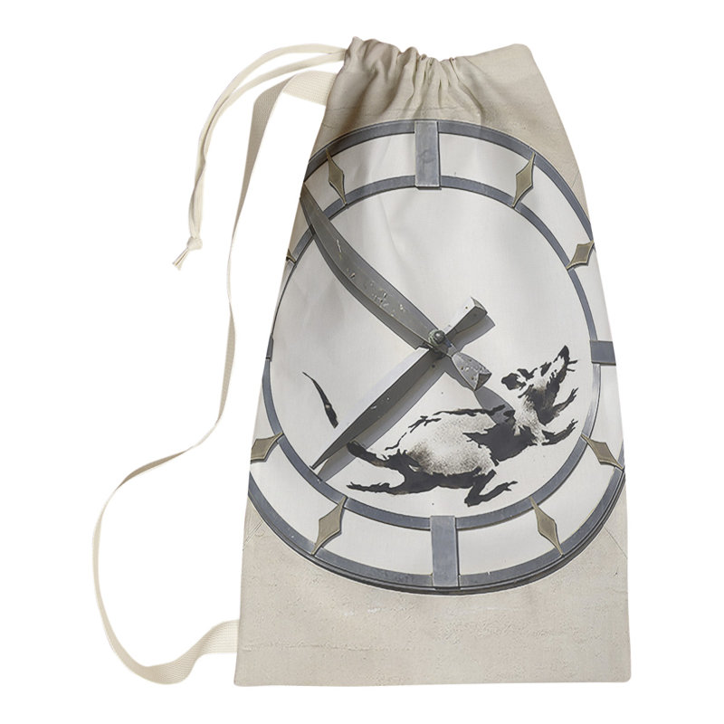 Fabric Laundry Bag with Handles, Small (29" H x 18" W x 1" D)