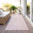 Solstice Pink Washable Indoor-Outdoor Rug - -657007071
