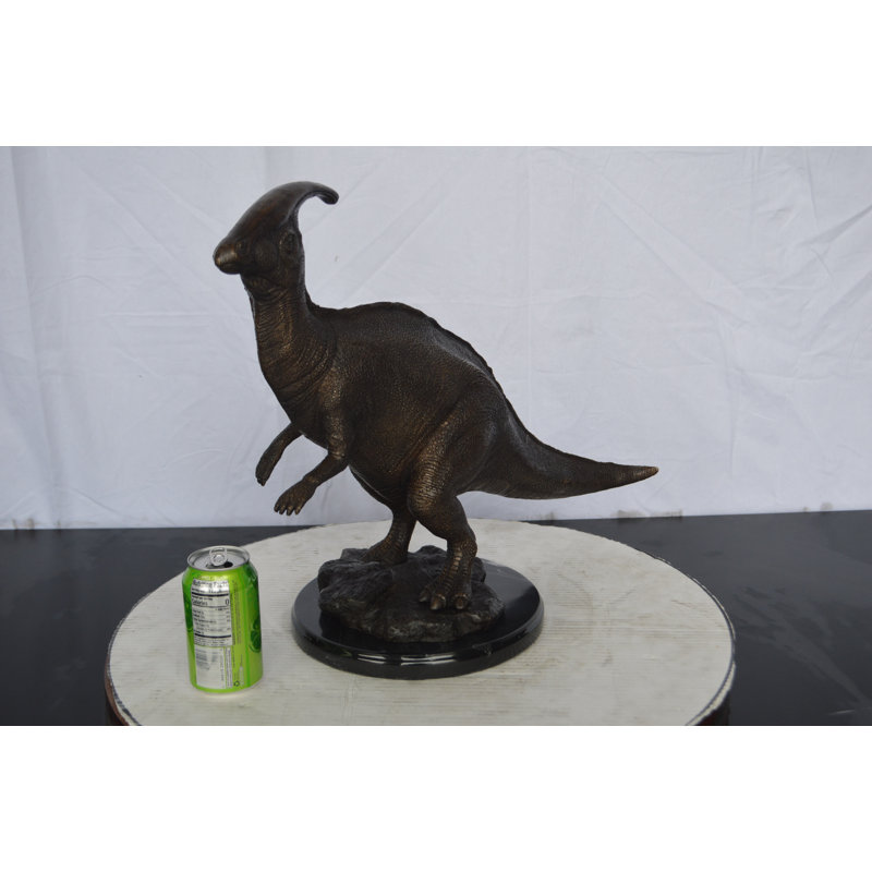 Statue en bronze de dinosaure LeMaster - Taille: L 11 po x l 23 po x H 18 po.
