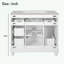 Meuble-lavabo avec lavabo en céramique, 4 tiroirs et 1 porte-693853925