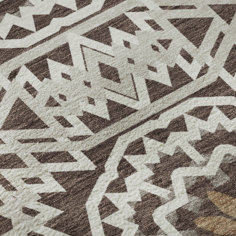 Premium Machine Washable Cerrito Chocolate Rug, Rectangle 8' x 10'