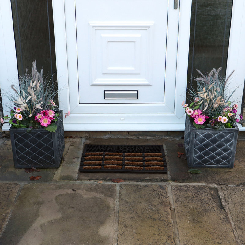 Personalizable Non-Slip Geometric Outdoor Doormat