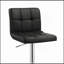 Tabouret de bar réglable noir et chrome (ensemble de 2)