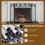 Alvertis 3 Panel Iron Fireplace Screen