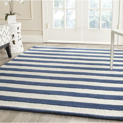 Abington Striped Wool Hand Tufted Area Rug