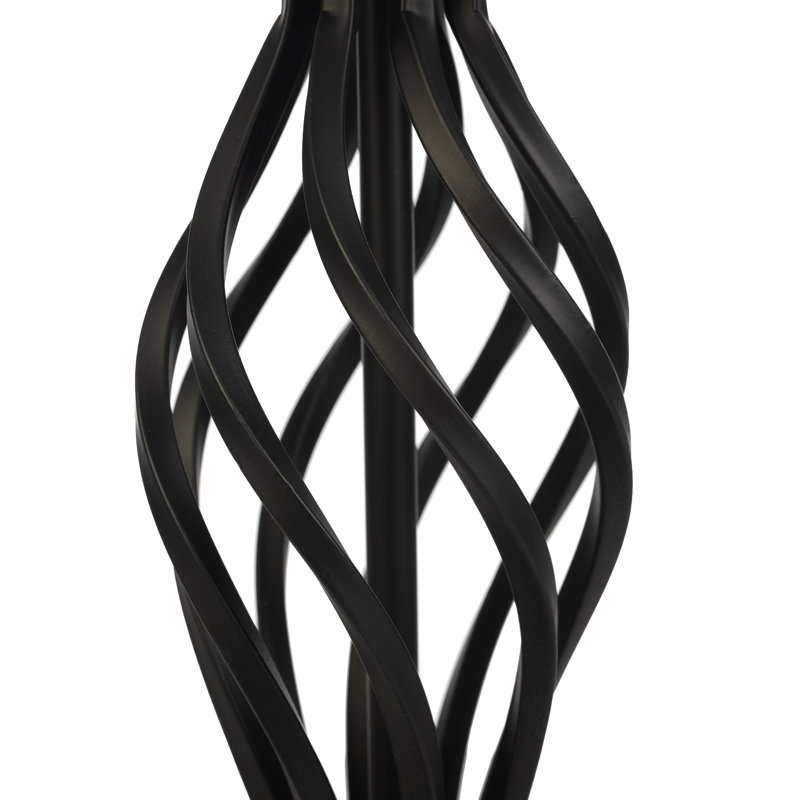 Ensemble de lampes de table modernes Bay Isle Home ™ avec ports de charge USB, ampoules DEL et abat-jour en lin, Noir, Blanc
