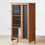 Vitrine 29,92 "en bois massif brun standard