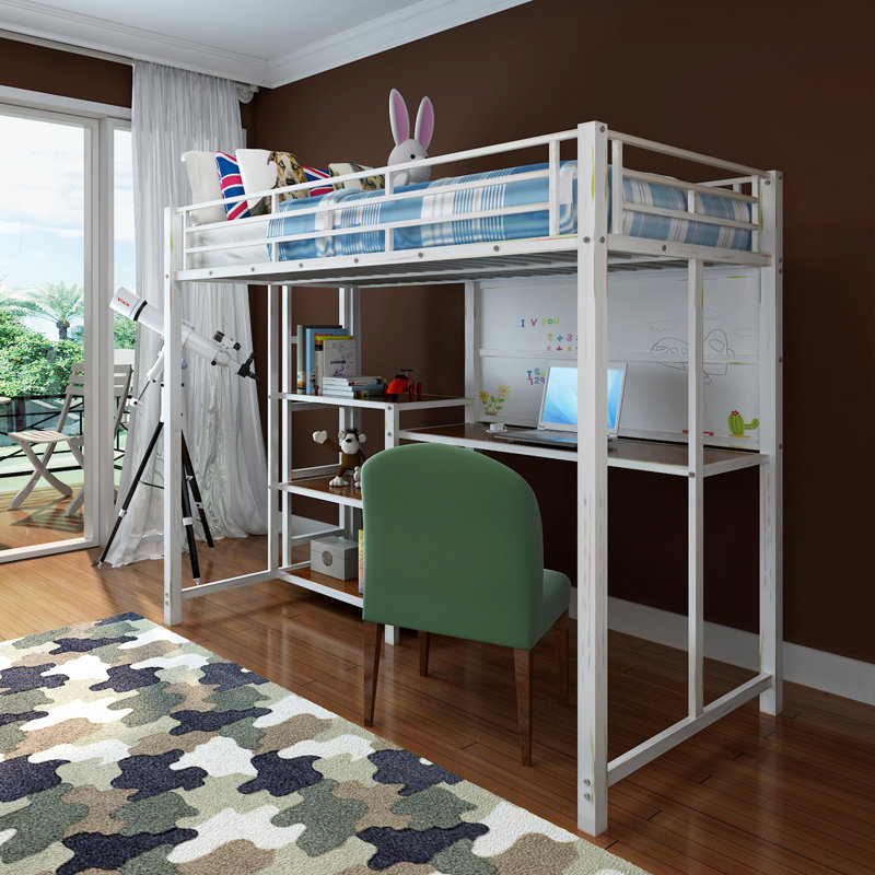 Lit mezzanine Abhijay Kids, Simple, Blanc