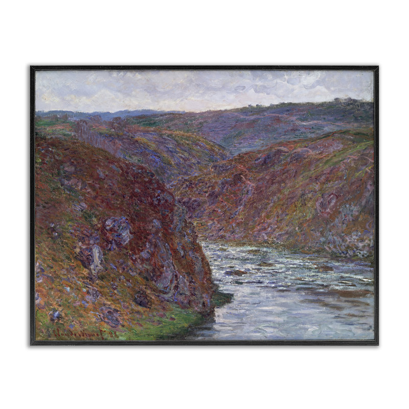 Giclée classique de la Creuse par one1000paintings, H 11 po x l 14 po, Giclée encadrée noir minuit